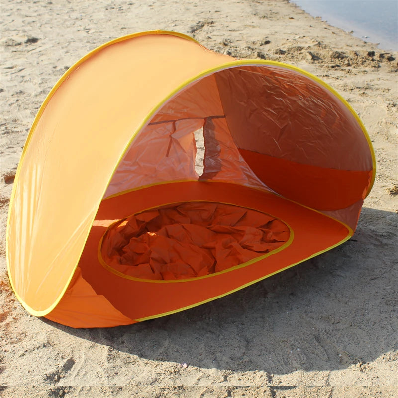 Tente plage bébé Battoom vue de face – protection solaire anti-UV toile polyester