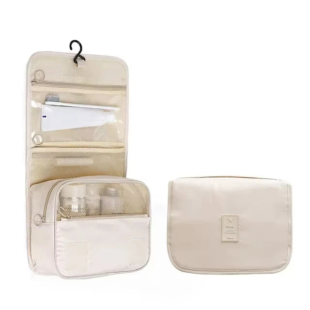 Trousse toilette suspendue ivoire – unisexe mixte homme femme design sobre élégant
