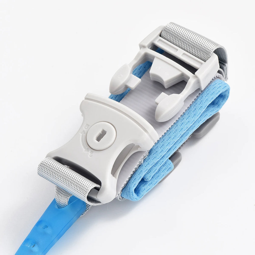 Bracelet sécurité avec serrure bleu – sortie parc centre commercial gare vacances famille