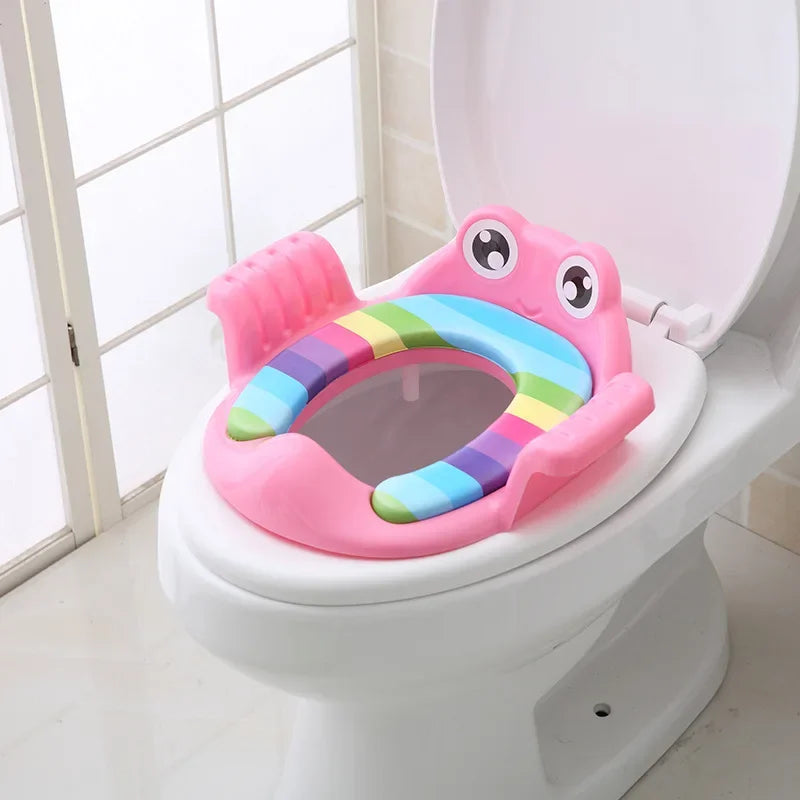Réducteur toilette enfant Modèle B – poignées maintien stabilité cuvette standard 4-6 ans