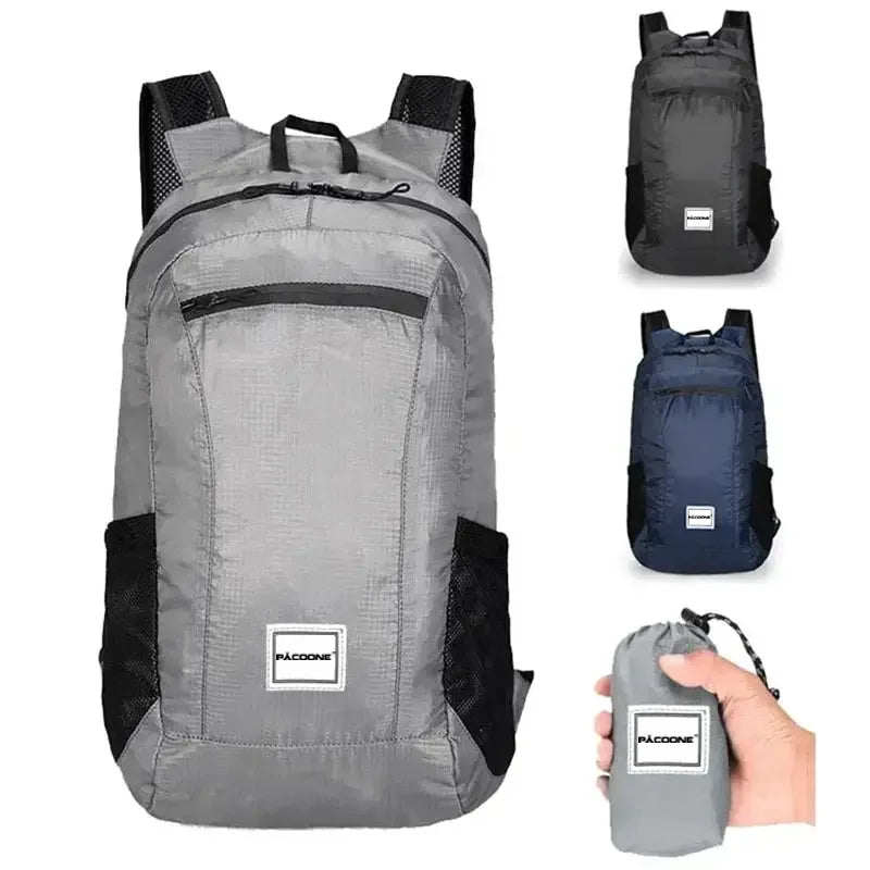 Sac à dos pliable PACOONE 20L – ultra-léger 70g étanche randonnée camping voyage