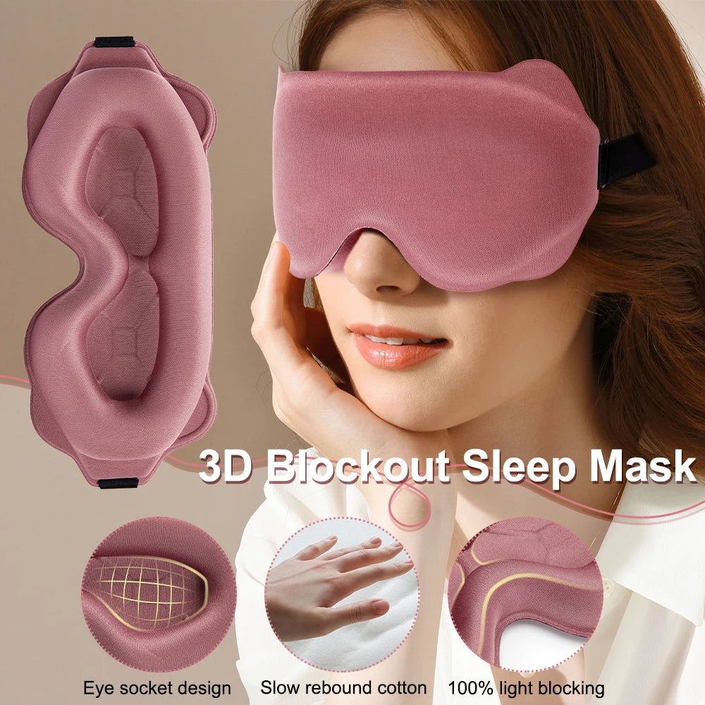 Masque nuit 3D MERALL – gamme 6 coloris cache-yeux occultant ergonomique voyage avion