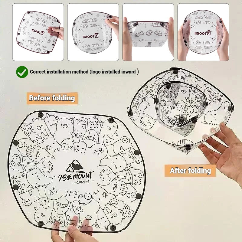 Vaisselle camping pliable à plat – gain place maximal poche sac à dos randonné trekking