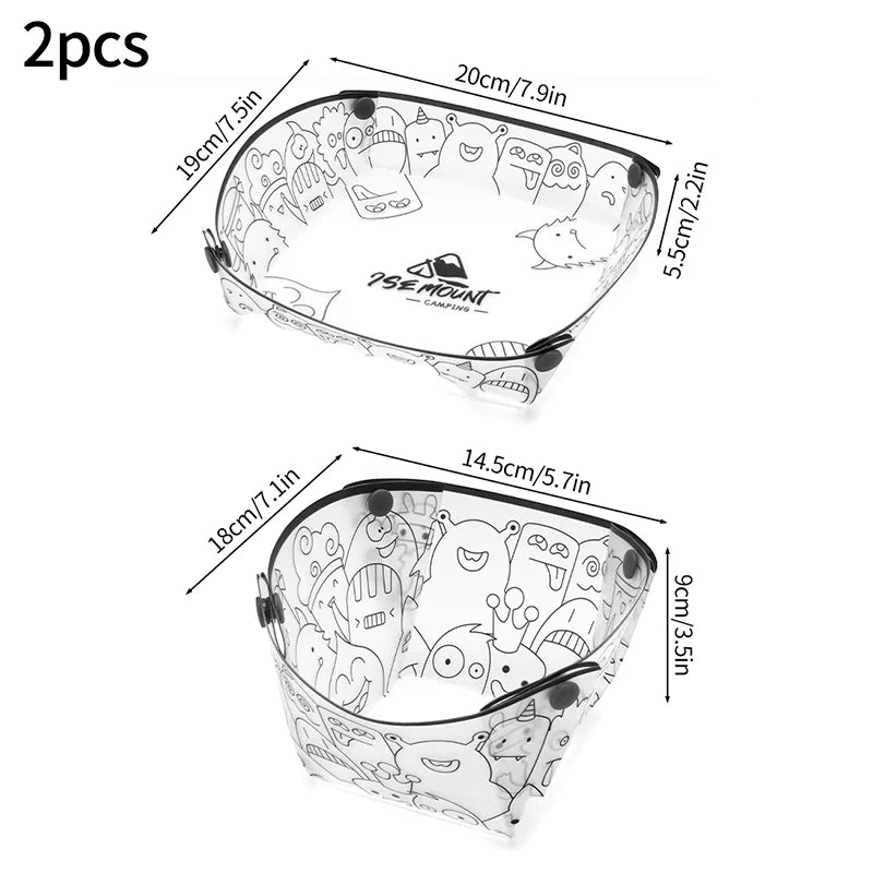 Vaisselle camping assiette + bol – duo polypropylène résistant chutes manipulations fréquentes
