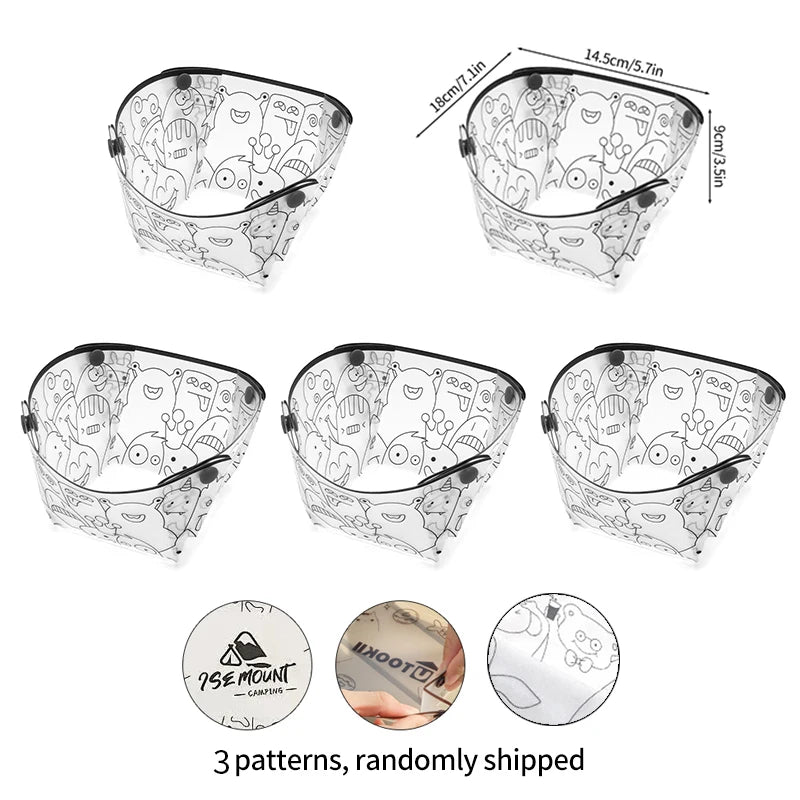 Kit vaisselle camping 5 bols pliables – réutilisable écologique alternative jetable