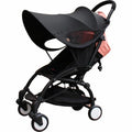Pare-soleil universel poussette Lycra noir – protection anti-UV coupe-vent toutes saisons
