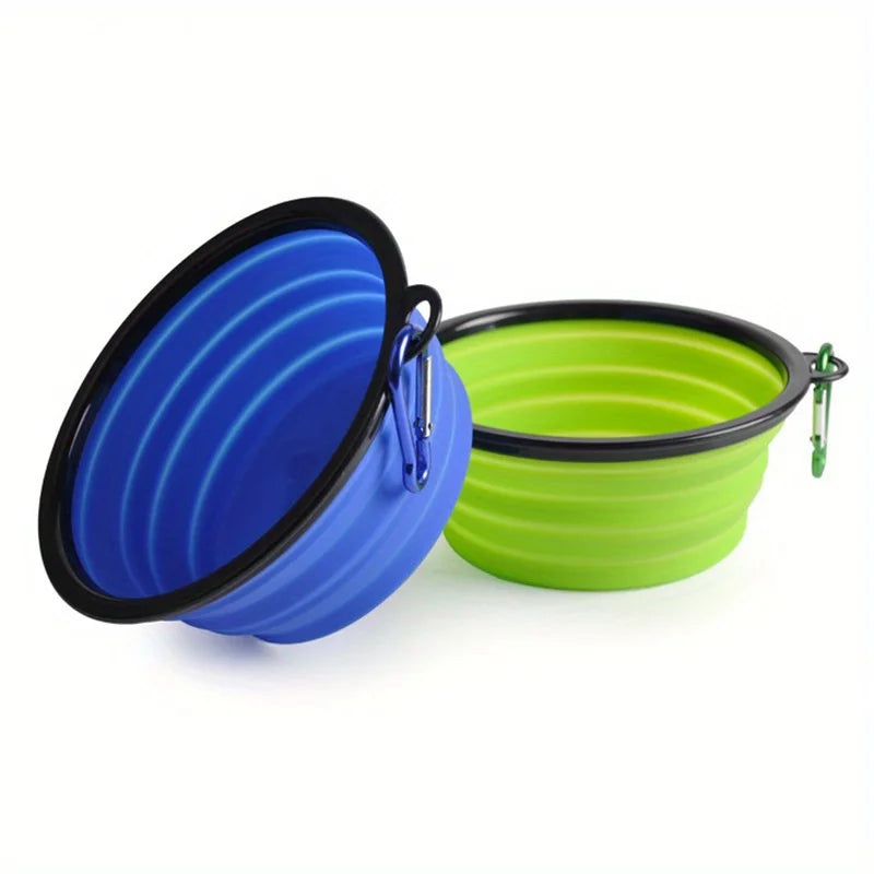 Détail rebord rigide anti-éclaboussures gamelle silicone – stabilité et hygiène en voyage