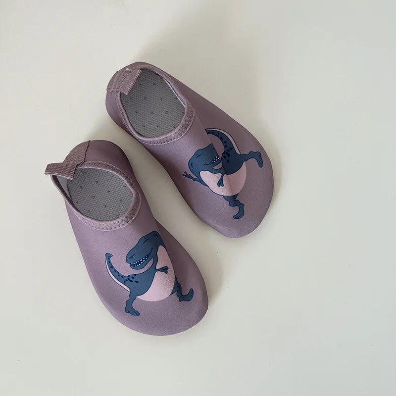 Chaussures eau fille motif Dinosaure – séchage rapide microfibre fermeture scratch