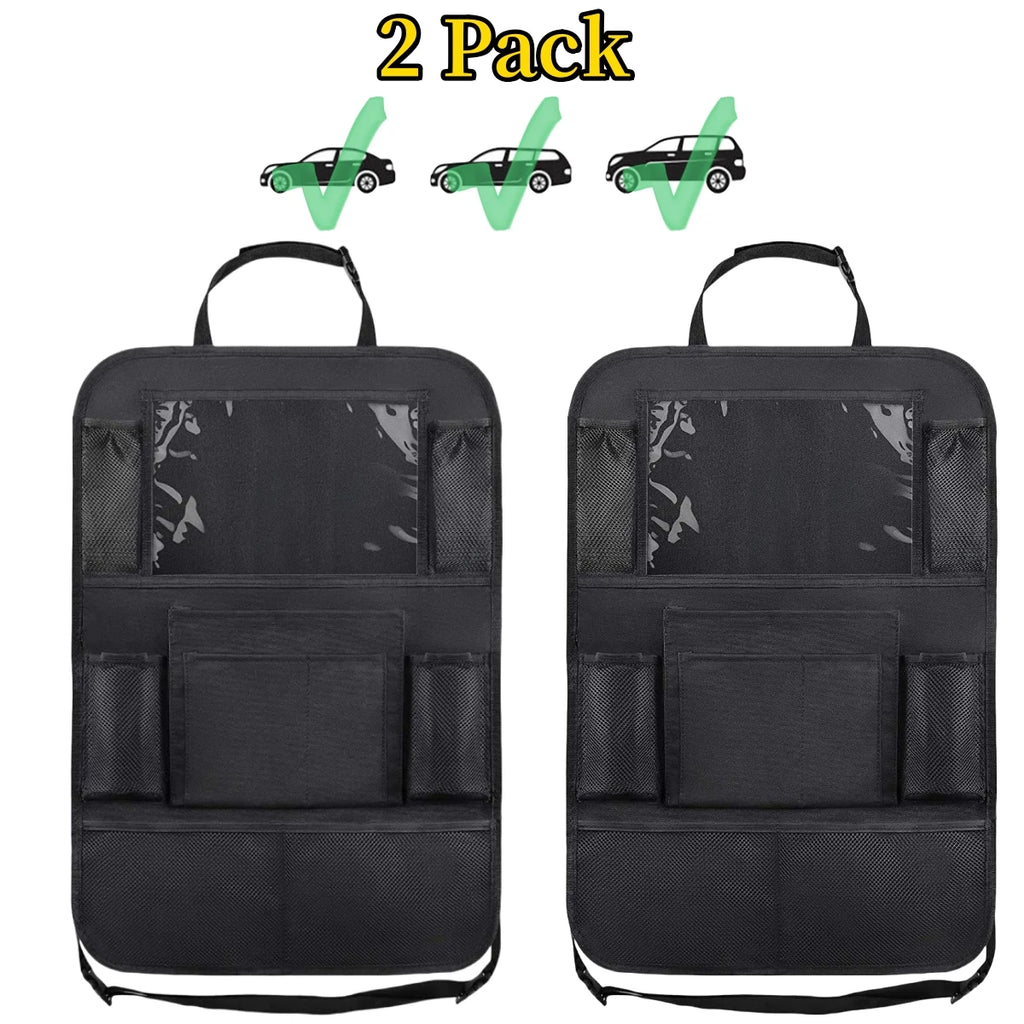 Pack de 2 organisateurs siège arrière voiture – installation universelle sangles ajustables