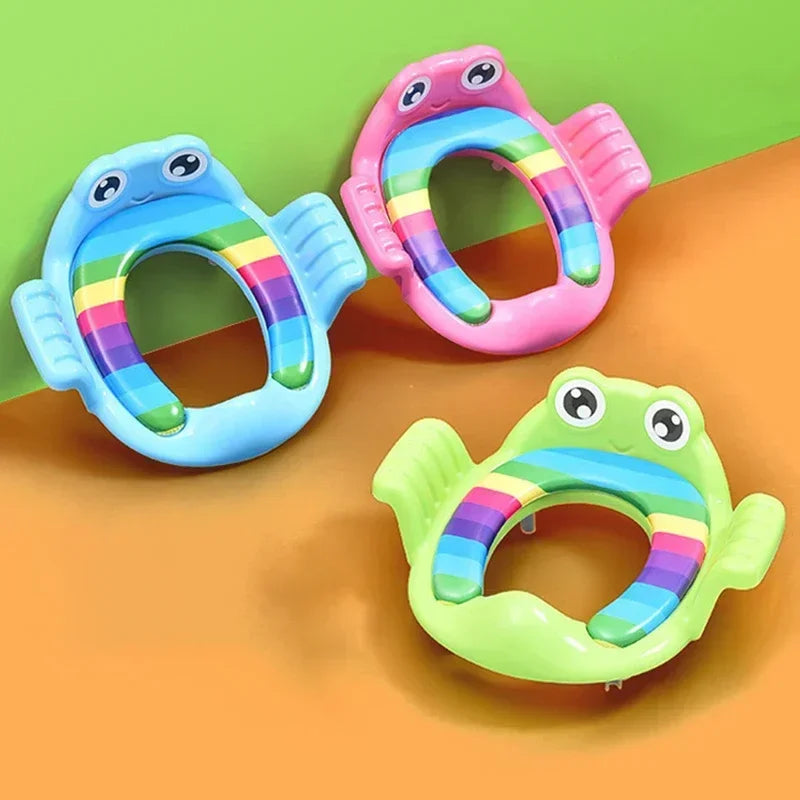Réducteur toilette nomade enfant déplié – surface lisse facile à nettoyer lingette