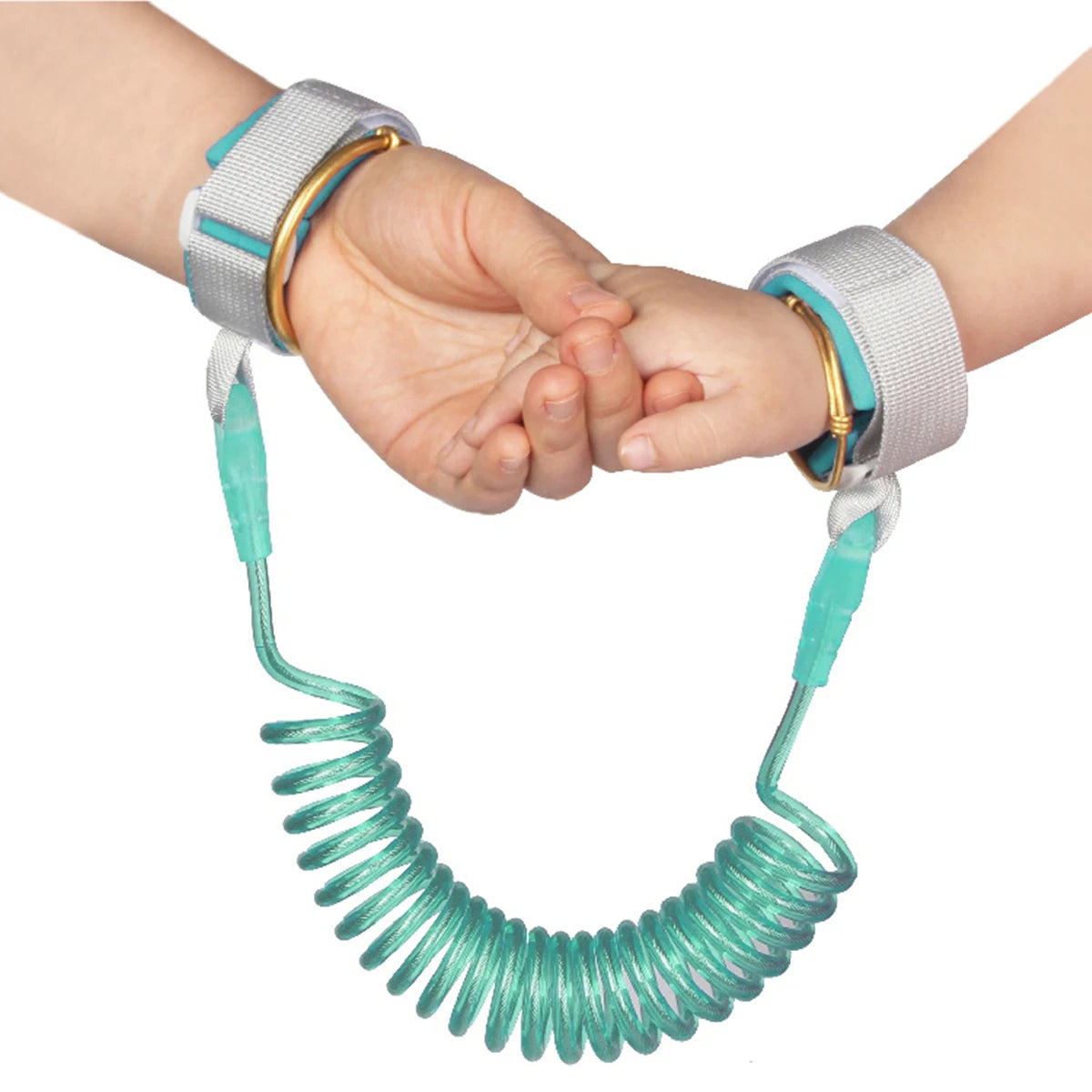 Bracelet sécurité sans serrure vert – connecteur pivotant 360° câble incassable durable
