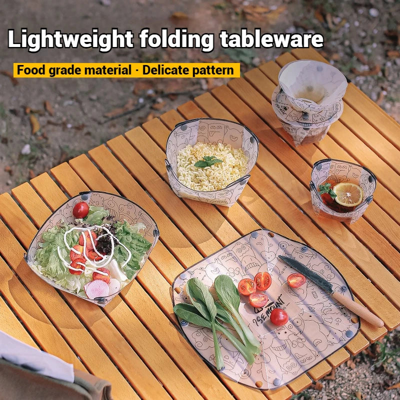 Vaisselle camping pliable – gamme complète bol assiette tasse PP léger compact bivouac