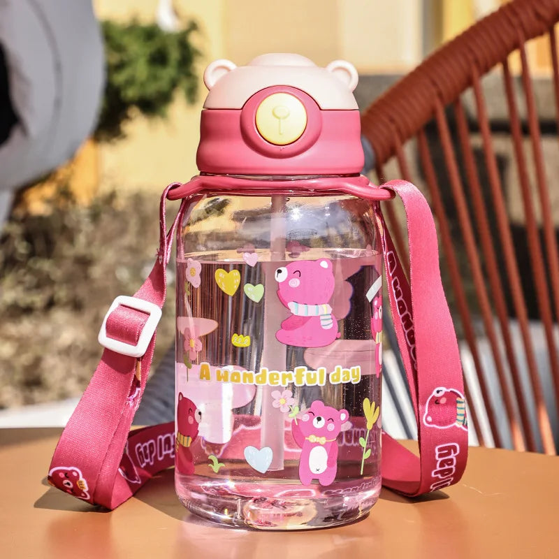 Gourde apprentissage 650ml rose – légère nomade sac à dos langer école sortie voyage famille