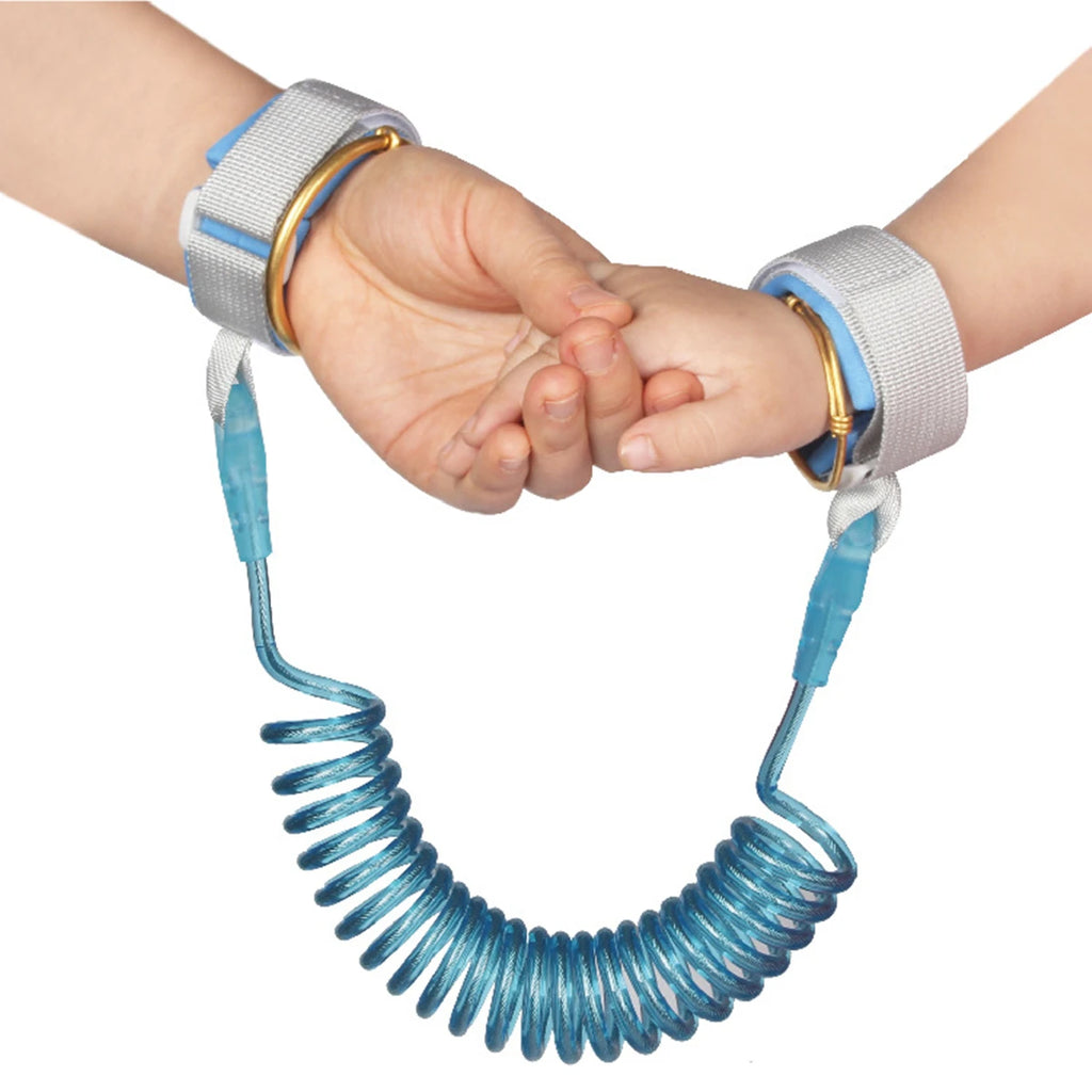 Bracelet sécurité sans serrure bleu – contenu pack bracelet adulte enfant cordon spirale