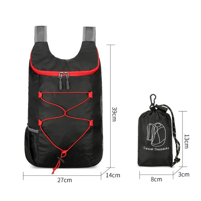 Sac Vanaheimr replié taille poing – compact poche valise boîte à gants toujours disponible