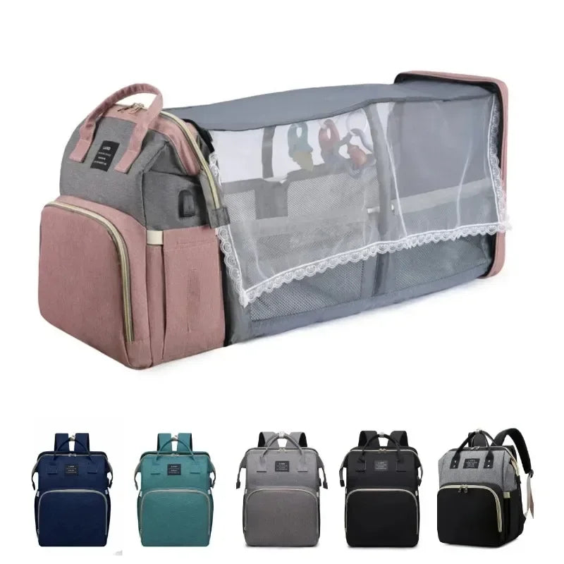Sac à langer multifonction avec lit portable pliable - vue générale