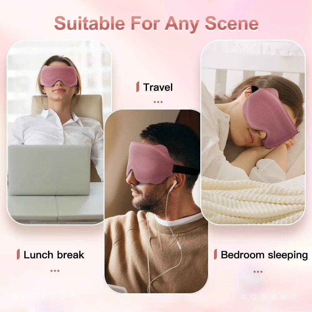 Masque nuit 3D MERALL compact – léger bagage cabine sac à main sieste bureau train