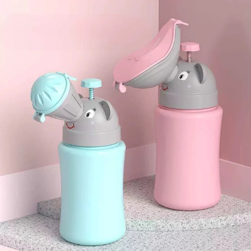 Pack 2 pièces pot voyage bébé – urinoir rose fille et bleu garçon étanche anti-fuite
