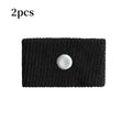 Bracelets acupression noir – coton polyester maille élastique lavable réutilisable