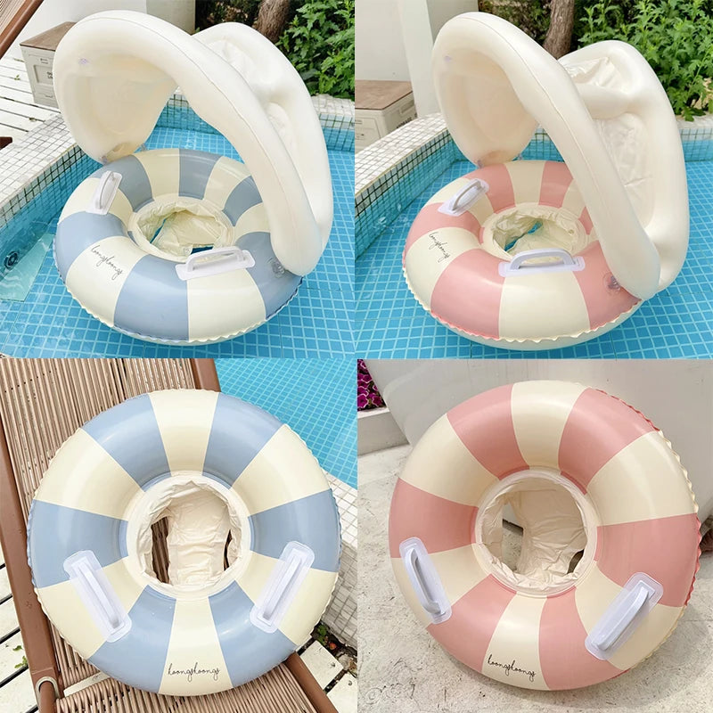Bouée siège gonflable bébé Rooxin – flotteur piscine plage enfant moins de 6 ans 25kg