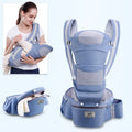 Porte-bébé BD931 bleu – 6 modes portage frontal horizontal dorsal latéral face monde