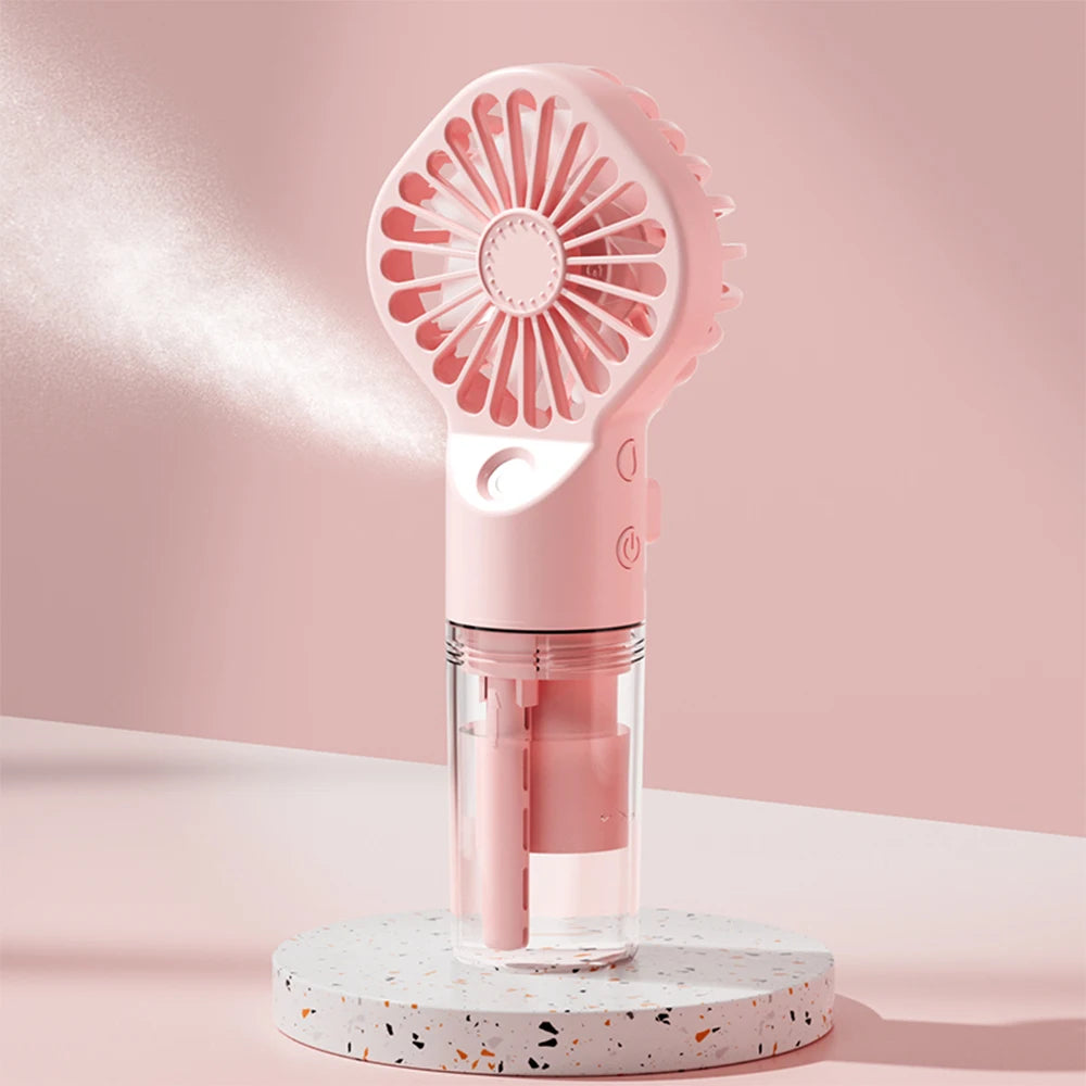 Ventilateur brumisateur Raugee F3 rose – ergonomique poche sac transport en commun été