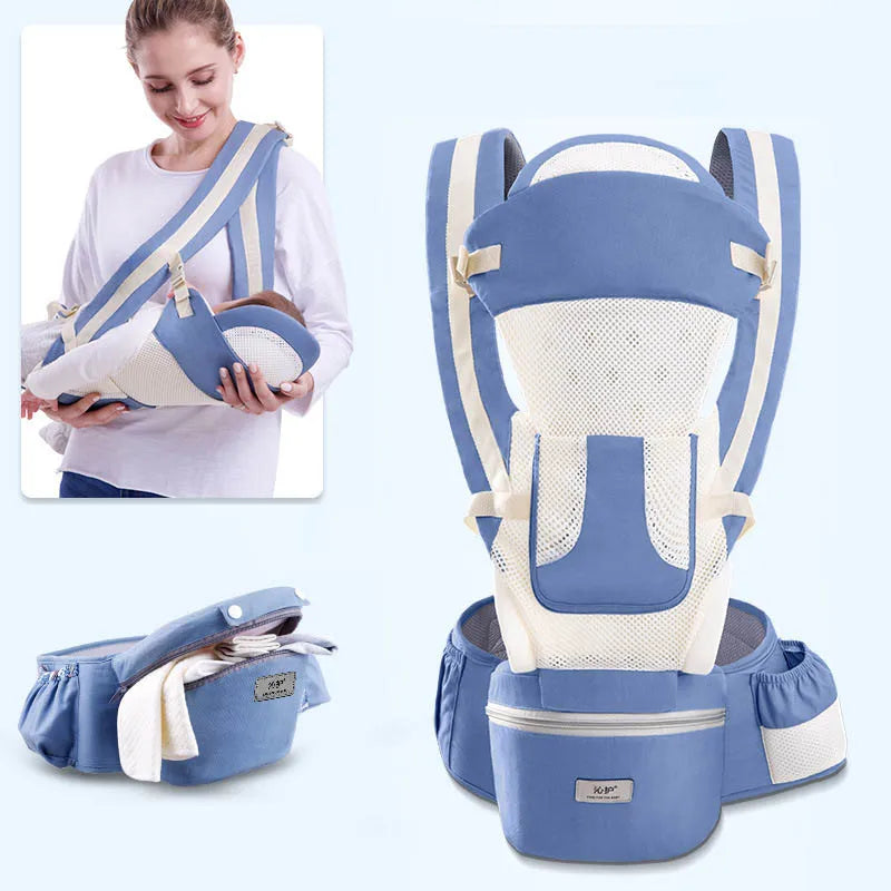 Porte-bébé BD931 kaki – poche rangement intégrée accessoires bébé voyage famille