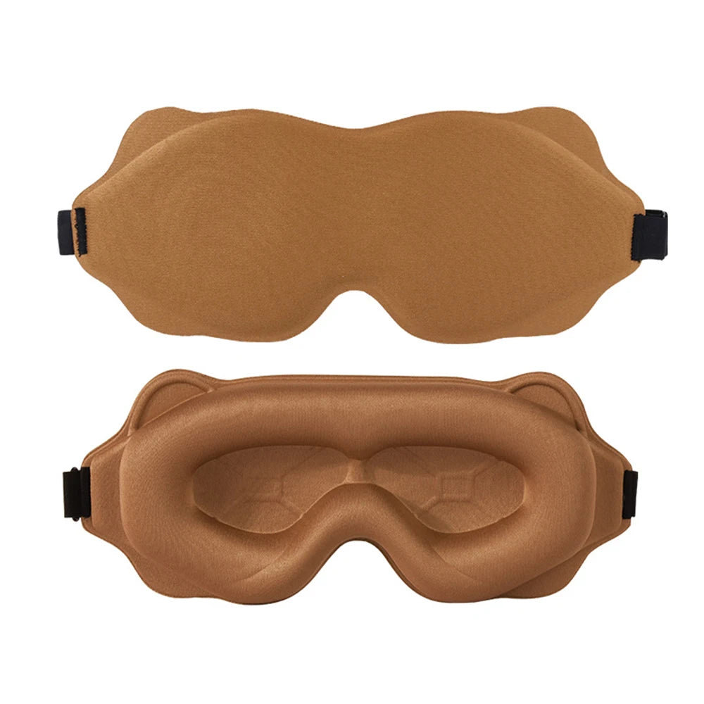 Masque nuit 3D MERALL camel – voyageur fréquent micro-réveils nocturnes sensible lumière