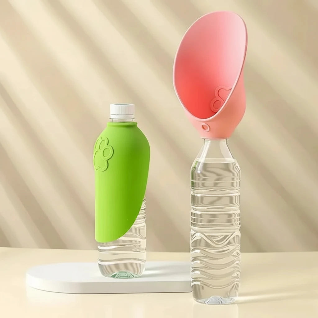 Gourde portable pour chien – distributeur d'eau étanche avec bol intégré pour promenade